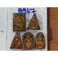 ราคา B967พระชุดเบญจภาคี กรุวังหน้า แปะแผ่นทอง "ขรัวโต ๒๔๑๑" พระบ้านคุณตาสะสมไว้นานแล้วค่ะ (มือสอง) (360248486)