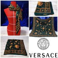 ราคา GIANNI VERSACE Green Silk Scarf Vintage แท้ (มือหนึ่ง) (360745773)
