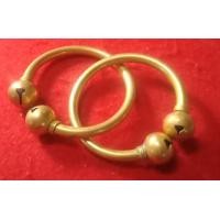 ราคา กำไลทองเหลืองเก่าเก็บงานโบราณคู่ละ (มือสอง) (360740983)