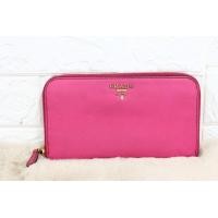ราคา Prada ซิปรอบสีชมพู ราคาเบาๆ (มือสอง) (360731753)
