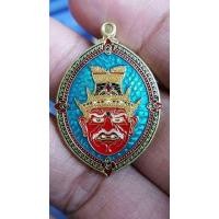 ราคา เหรียญพ่อแก่ เนื้อทองฝาบาตรลงยาฟ้า หน้าลงยาสีแดง หลังจาร หลวงพ่อสมคอง สุเมโธ วัดกลางรุ่งอรุณ (มือสอง) (137892398)