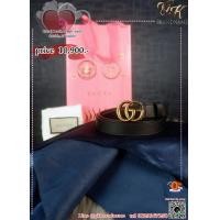 ราคา Like new Gucci Leather belt with double G buckle gucci belt (มือสอง) (360717742)