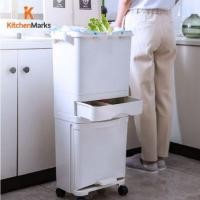 ราคา ขนาดใหญ่KitchenMarks ถังขยะมีฝาปิด แยกขยะเปียก-แห้ง ขยะรีไซเคิล (38 ลิตร 2 ชั้น 42 ลิตร 3 ชั้น พร้อมลิ้นชักเก็บของ) ล้อเลื่อน ล็อคได้ Youpik HomeHuk โฮมฮัก (มือหนึ่ง) (360716673)