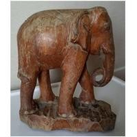ราคา ช้างไม้สัก งานเก่า สูง 32cm ลดพิเศษรวมส่ง (มือสอง) (341669209)