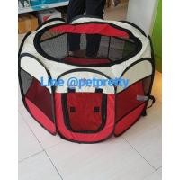 ราคา ส่งฟรี คอกสุนัข SIZE L ผ้าไนลอนรุ่นประหยัด มีลาย พับเก็บได้มีตาข่ายกันยุง Size114x114xสูง58Cm (มือหนึ่ง) (348469335)