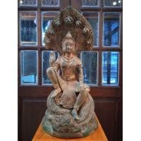 ราคา ท้าวจตุคามรามเทพ ปางนาคปรก สูง 27 นิ้ว รุ่น พระบรมธาตุหลักเมือง ปี๕๐ เนื้อสำริดสนิมเขียว วัดพระมหาธาตุฯ นครศรีธรรมราช มีโค้ดและหมายเลข (มือสอง) (360711131)