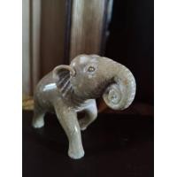 ราคา ช้างหินอ่อนสีเขียวหยกแกะสลักงานสวยไซส์เล็ก ขนาด 2.4x4 นิ้ว (มือสอง) (360692475)