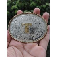 ราคา B369 หัวเข็มขัดคาวบอย Montana Silversmiths T Made in USA. ผ่อนได้ (มือสอง) (360680224)