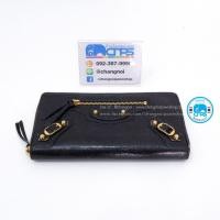ราคา BALENCIAGA CLASSIC GOLD CONTINENTAL ZIP AROUND (D2012010) ของแท้ (มือสอง) (360687907)