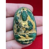 ราคา หินรูปเจ้าแม่กวนอิมสีเขียวเหมือนหยก (มือสอง) (360686460)