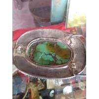 ราคา หัวเข็มขัดเงินแท้ฝังเทอร์คอยซ์ (มือสอง) (360679545)