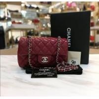 ราคา Used​ -​ Chanel Caviar​ SHW​ Classic​ Mini​ Red (มือสอง) (360658381)