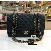 ราคา Used - Chanel Classic​ 12"​​ ​Jumbo Black Caviar​ GHW (มือสอง) (360671887)
