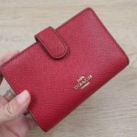 ราคา กระเป๋าสตางค์ Coach F11484 Medium Corner Zip Wallet In Crossgrain Leather (มือหนึ่ง) (360663691)
