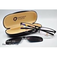 ราคา กรอบแว่นตา Safari 013 ทรงครึ่งกรอบ พร้อมคลิปกันแดด (มือหนึ่ง) (360655123)