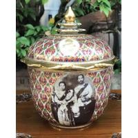 ราคา งานเก่า สวยสมบูรณ์ โถเบญจรงค์ เขียนลายน้ำทอง มีพระบรมฉายาลักษณ์ ร.5 และพระราชินี และพระปรมาภิไธย (มือสอง) (360653394)