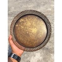 ราคา ถาดทองเหลืองขอบสานยกขอบงานเก่า (มือสอง) (360667192)