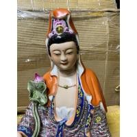 ราคา เจ้าแม่กวนอิมเนื้อกระเบื้องกังไสเขียนสี (มือสอง) (360634616)