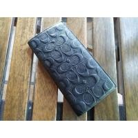ราคา กระเป๋าสตางค์ long wallet COACH 75365 Men's Embossed C Pattern (มือสอง) (360631566)
