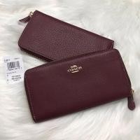 ราคา กระเป๋าสตางค์ Coach F16612 Accordion Zip Wallet In Polished Pebble Leather (มือหนึ่ง) (360636234)