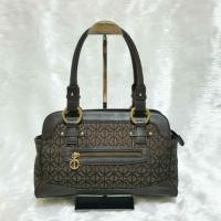 ราคา กระเป๋าแบรนด์ DOUBLE-M MILANO แบรนด์ดังจาก Italy วัสดุทำจากผ้าผสมหนังแท้  สวยใหม่มากๆ (มือสอง) (360616854)