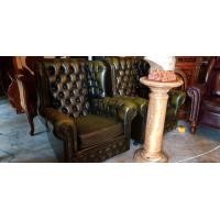 ราคา อาร์มแชร์ปีกหนังแท้ Chesterfield สีเขียว สภาพสวยนำเข้าจากอังกฤษ (มือสอง) (359784963)