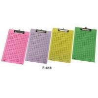 ราคา คลิปบอร์ดรองเขียน แผ่นรองเขียน คลิปบอร์ด F4 Basic F-418 คละสี (มือหนึ่ง) (346470561)