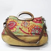 ราคา FOSSIL กระเป๋าเนื้อผ้าธรรมชาติ หูถือไม้แท้ (มือสอง) (360603090)