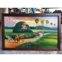 ราคา ภาพวาดวิถีชีวิตชนบท พร้อมกรอบไม้ ขนาด 69x109 cm. (มือหนึ่ง) (360603163)