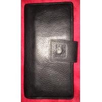 ราคา กระเป๋าสตางค์ หนังช้าง แท้ สีดำ ใบยาว แบรนด์ LA (มือสอง) (358741301)