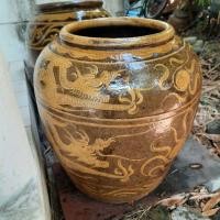 ราคา โอ่งเซี่ยงไฮ้ โบราณ ลายมังกรสองชั้น สวยๆลายนี้หายาก (มือสอง) (360599632)