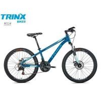 ราคา M114(ส่งฟรี) จักรยานเสือภูเขาแบรนด์ TRINX ล้อ 24×1.95 นิ้ว เกียร์ L-TWOO 21 สปีด เฟรมอลูมิเนียมซ่อนสาย (มือหนึ่ง) (357961409)