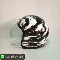 ราคา ALTRAX หมวกกันน็อควินเทจคลาสสิค ราคาถูก รุ่น BLACK CLOUD นวมถอดซักได้ สีขาว-ดำ พร้อมชิวBUBBLE สีใส (มือหนึ่ง) (357397378)