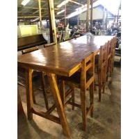 ราคา ชุดโต๊ะ เก้าอี้ 8 ที่นั่ง ไม้ฉำฉา สภาพดี ชุดโต๊ะ เก้าอี้ 8 ที่นั่ง ขนาด 100x275x142cm (มือสอง) (360079231)