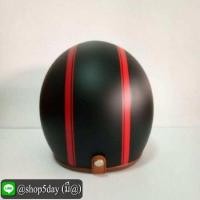 ราคา AVEX หมวกกันน็อควินเทจคลาสสิค ราคาถูก รุ่นLB HIGH สีดำด้านคาดแดง คิ้วน้ำตาล ผ้าน้ำตาล (มือหนึ่ง) (357211188)