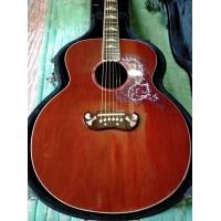 ราคา กีต้าร์ไม้สักแท้ ทรงจัมโบ้ พร้อมเคส (มือสอง) (360473692)