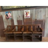 ราคา เก้าอี้ไม้โรงหนัง โบราณ 4ที่นั่ง ขนาด2เมตร (มือสอง) (360458755)