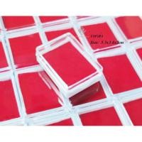ราคา ตลับใส่พระ กล่องใส่พระ ภายในบุกำมะหยี่สีแดง ราคาส่ง size 5.3x3.8x2 cm (มือหนึ่ง) (360428049)