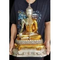 ราคา รูปหล่อหลวงพ่อโต พระพุทธไตรรัตนนายก วัดพนัญเชิงวรวิหาร ปี2500 เนื้อทองเหลืองสองกษัตริย์ (มือสอง) (357476749)