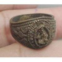 ราคา 7081-แหวนหลวงพ่อคูณเนื้อทองเหลืองเก่า ขนาดเส้นผ่าศูนย์กลางประมาณ 17 มม (มือสอง) (354387670)