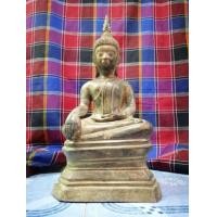ราคา พระพุทธศิลป์ล้านช้างปางมารวิชัย หน้าตัก8นิ้ว ฐานกว้าง9.5นิ้ว สูง18นิ้ว สภาพเก่าสวยคราบกรุชัดเจน (มือสอง) (354937641)