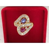 ราคา แหวนทับทิมสตาร์ นิหร่า พลอยพม่าแท้ ลดราคา (มือสอง) (359708046)