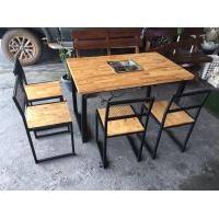 ราคา ชุดโต๊ะหมูจุ่ม แบบ 4 ที่นั่ง (มือสอง) (358239123)