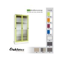 ราคา ตู้เหล็กบานเลื่อนกระจกทรงสูง LK-3 (มือหนึ่ง) (4950987)