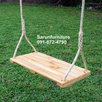 ราคา ชิงช้าไม้เชือกใยยักษ์ พร้อมถักเชือกใยยักษ์ขนาด 15 มม.ยาวข้างละ 5 เมตร เคลือบเงา กันเชื้อรา ทนทานแดดและฝน (มือหนึ่ง) (358385055)