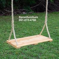 ราคา ชิงช้าไม้เชือกมะนิลา พร้อมถักเชือกมะนิลาขนาด 15 มม.ยาวข้างละ 5 เมตร เคลือบเงา กันเชื้อรา ทนทานแดดและฝน (มือหนึ่ง) (358385275)