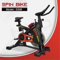 ราคา ส่งฟรี ++++++ จักรยานออกกำลังกาย SPINNING BIKE จักรยานนั่งปั่นออกกำลังกาย SPIN BIKE Exercise Black รุ่น S306 5990 (มือหนึ่ง) (355459076)