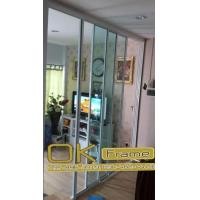 ราคา รับติดตั้งกระจกอลูมิเนียม บานเลื่อนซ้อน บานเฟี้ยม ฉากกั้นห้องpvc บานสวิง ราคาปลีก ส่ง (356922819)