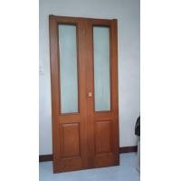 ราคา ขายประตูไม้มะค่า บานพับใส่กระจก มือสอง (มือสอง) (359996109)