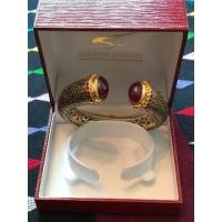 ราคา กำไลเงินถมทองลงยา ประดับทับทิม (มือหนึ่ง) (344506063)